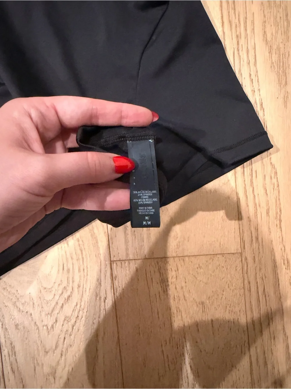 SKIMS Black Crewneck Short Sleeve Crop Top